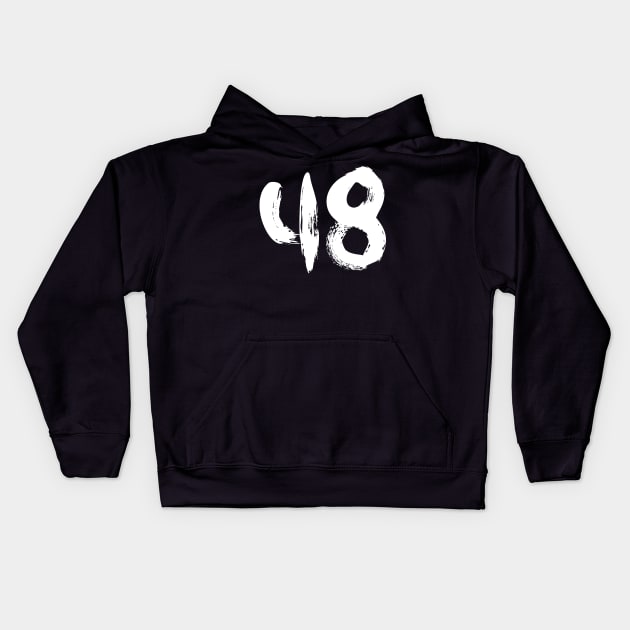 Number 48 Kids Hoodie by Erena Samohai